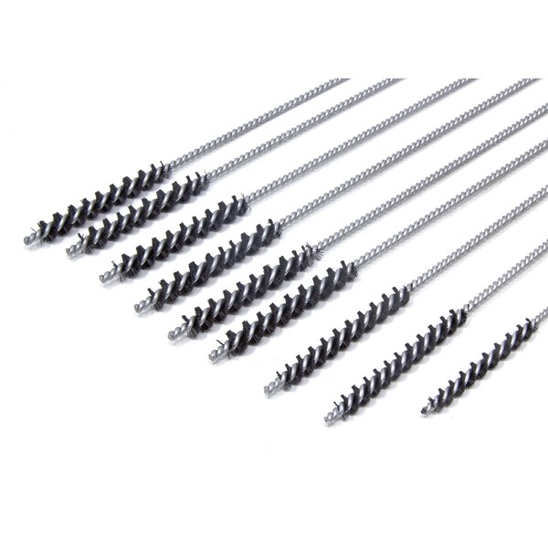 Brush Research Manufacturing OLK- 9 Piece Nylon Twisted Wire Oil Line/Gallery Tube Brush Kit With Ring Handles - OLK
