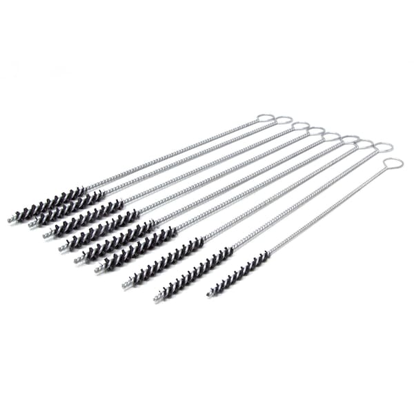 Brush Research Manufacturing OLK- 9 Piece Nylon Twisted Wire Oil Line/Gallery Tube Brush Kit With Ring Handles - OLK