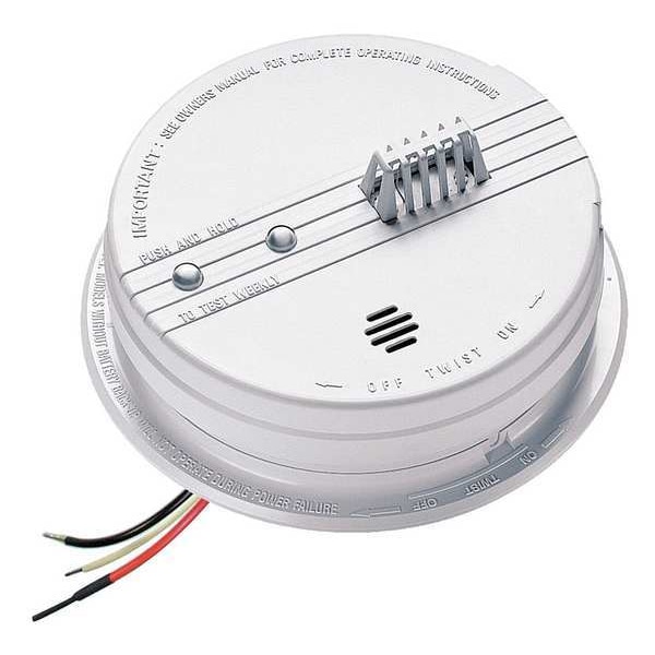 Kidde Heat Alarm, 85 dB @ 10 ft, 120V AC, 9V, Thermistor Battery Backup: Yes - HD135F
