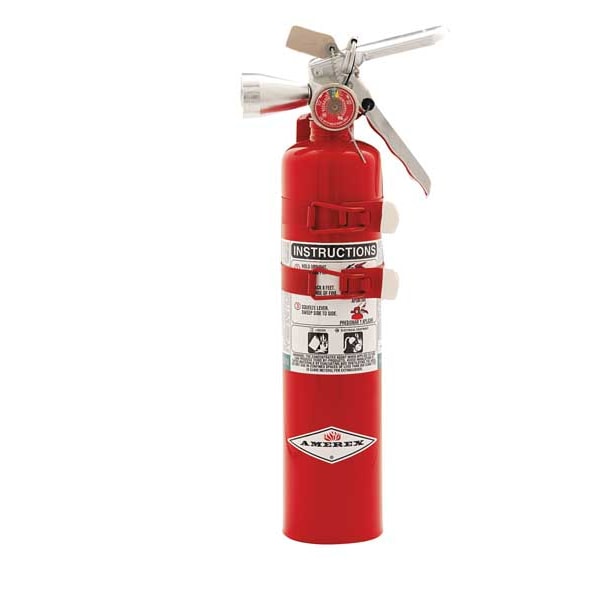 Amerex Fire Extinguisher, 2.5 lb Capacity, Class BC , UL Rating2B:C , Halotron 9 sec, Discharge Time: - B385TS