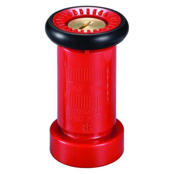 Zoro Select Fire Hose Nozzle, Adjustable Gallonage Nozzle, Fog Spray Pattern, 1 1/2 in Inlet Size, NPSH Thread - 6AKC7