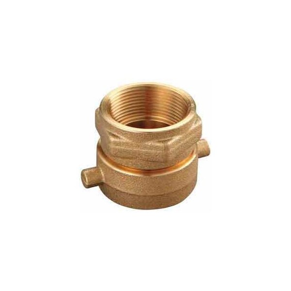 Moon American Fire Hose Double Female Solid Adapter - 2-1/2 NH X 2-1/2 In. NPT - Brass - 364-2522561