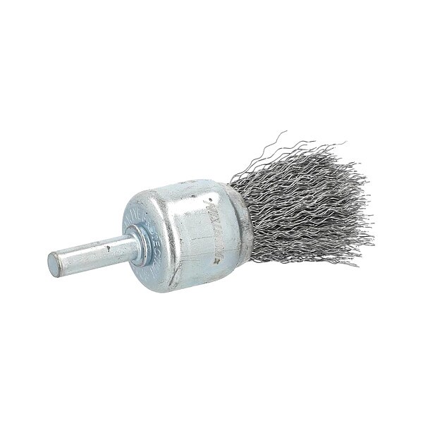Zoro Select End Brush, 1"Dia., Carbon Steel Bristle - 66254443287