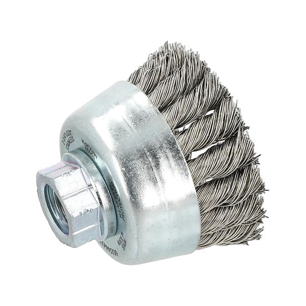 Zoro Select Cup Brush, 2 3/4"Dia., SS Bristle - 66254443286