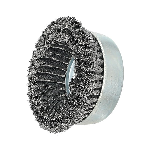 Zoro Select Cup Brush, 6"Dia., Carbon Steel Bristle - 66254443234