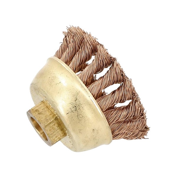 Zoro Select Cup Brush, 3"Dia., Bronze Bristle - 66254443342