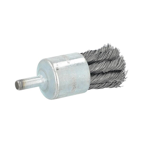 Zoro Select End Brush, 1"Dia., Carbon Steel Bristle - 66254443227