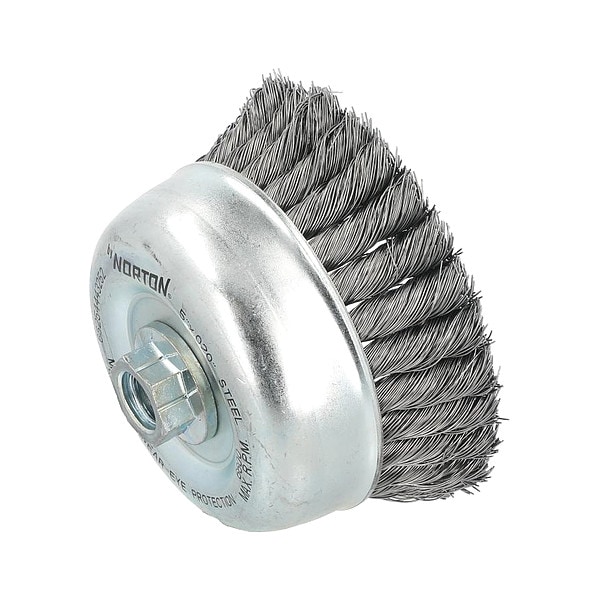 Zoro Select Cup Brush, 5"Dia., Carbon Steel Bristle - 66254443252