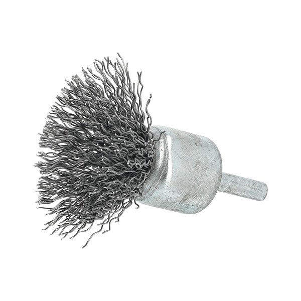 Zoro Select End Brush, 3"Dia., Carbon Steel Bristle - 66254443244