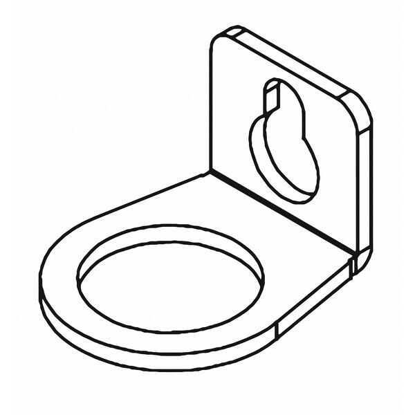 Oval Fire Extinguisher Bracket, Neck Bracket, Stainless Steel, For Tank Weight 10 lb - NS-C-10710