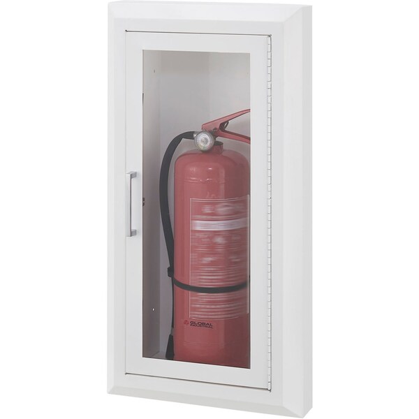 Global Industrial Fire Extinguisher Cabinet, Semi-Recessed, Fits 10 Lbs. - 670599