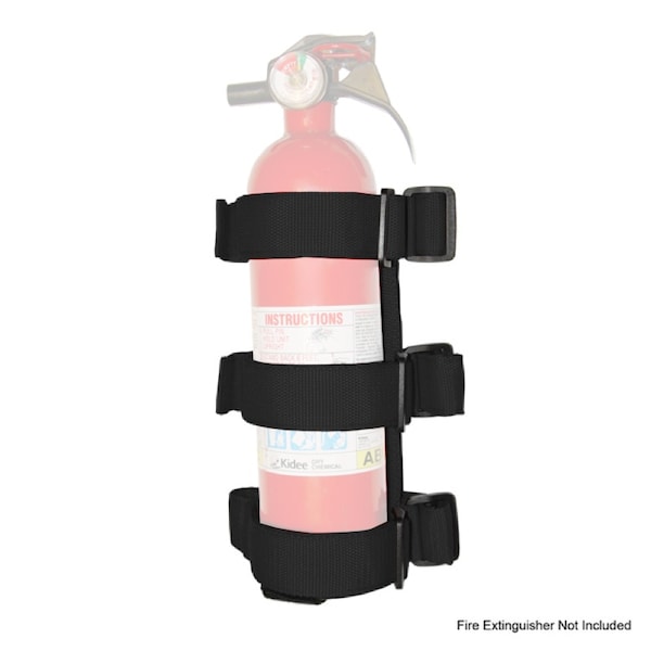 Rugged Ridge RUGGED RIDGE FIRE EXTINGUISHER HOLDER, SPORT BAR, BLACK; 55-19 JEEP CJ/WRANGLER/GLADIATOR - 13305.21