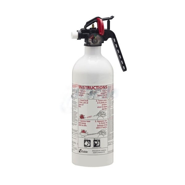 American Imaginations 2 LB. Stainless Steel White Kitchen-Garage Fire Extinguisher - AI-37078