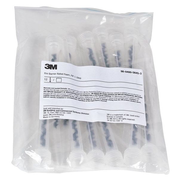 3M Nozzle, 8-1/2inLx7/8inD, Clear/Black, PK12 - 54933