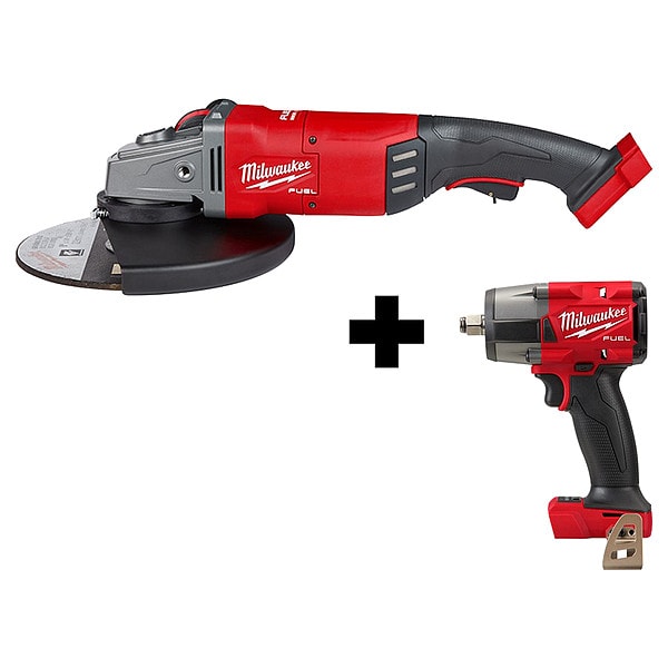 Milwaukee Tool M18 7"/9" Grinder, M18 1/2" Impact - 2785-20,2962-20