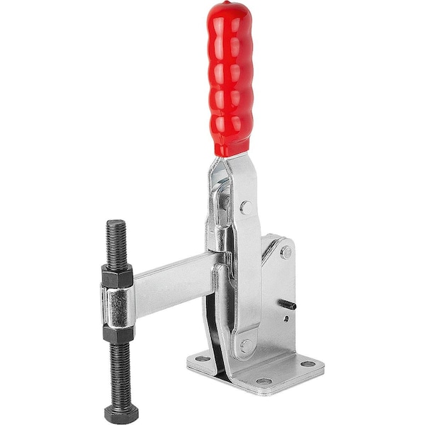 Kipp Toggle Clamp Vertical Std, Horizontal Foot F1=5400, Fixed Clamping Spindle M16X150, Steel Galvanized - K1438.05400