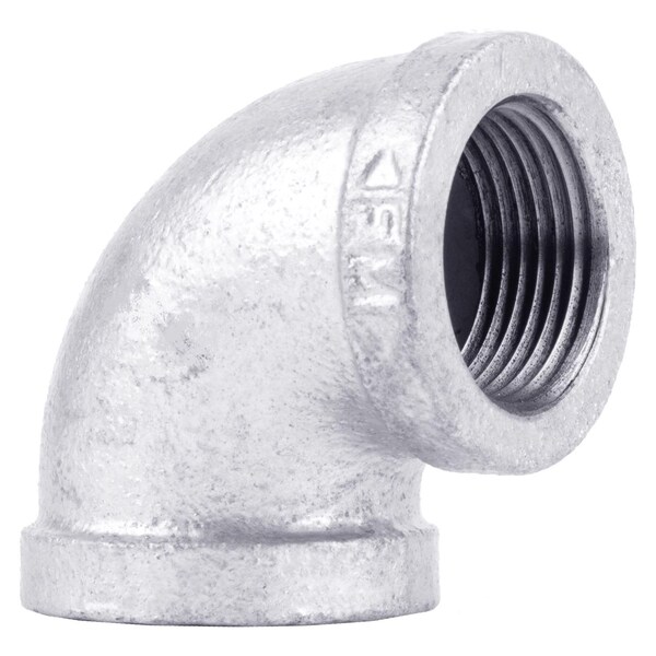 B & K STZ Industries 2-1/2 in. FIP each X 2-1/2 in. D FIP Galvanized Malleable Iron 90 Degree Elbow - 510-009BC
