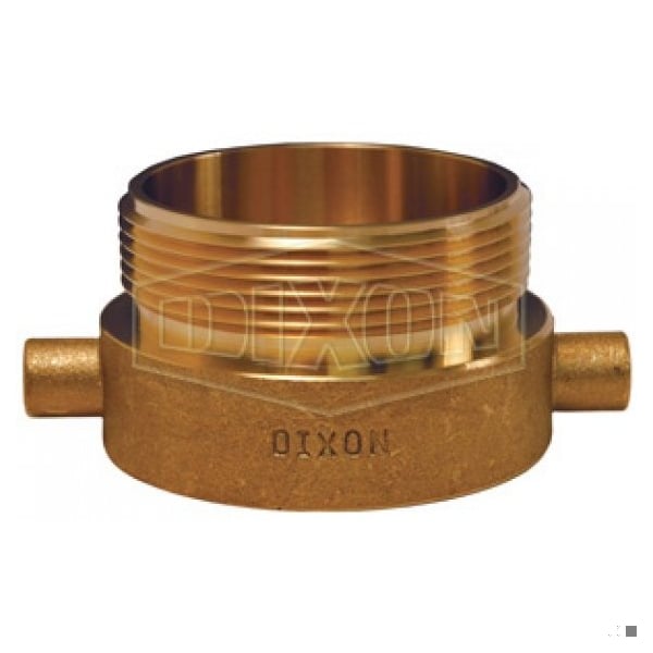 Dixon Pin Lug Hydrant Adapter, 2-1/2 x 3 in Nominal, Female NH NST x Male NH NST End Style, Brass, Domesti - HA2530F