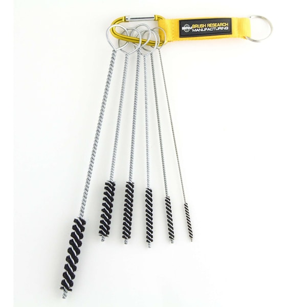 Brush Research Manufacturing 84HKITA, 6 Piece Brush Kit, Sizes Include Diameters .125" - .437", Natural Bristle - 84HKITA
