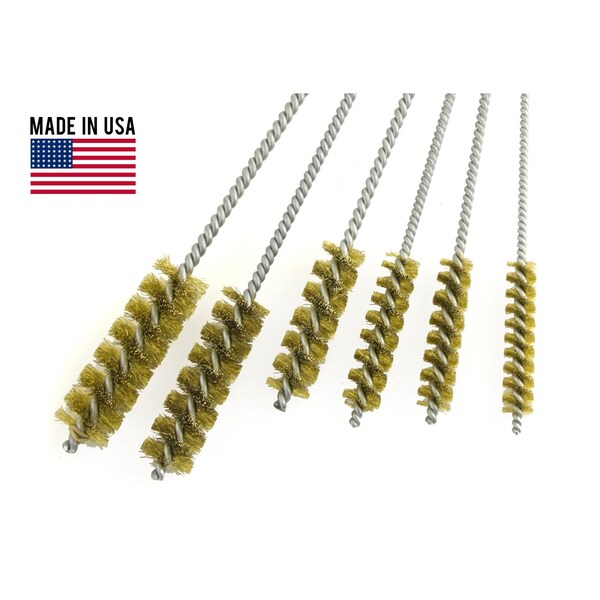 Brush Research Manufacturing 84BKITB, 6 Piece Brush Kit, Sizes Include Diameters .500" - 1.00", Brass - 84BKITB