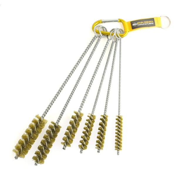 Brush Research Manufacturing 84BKITB, 6 Piece Brush Kit, Sizes Include Diameters .500" - 1.00", Brass - 84BKITB