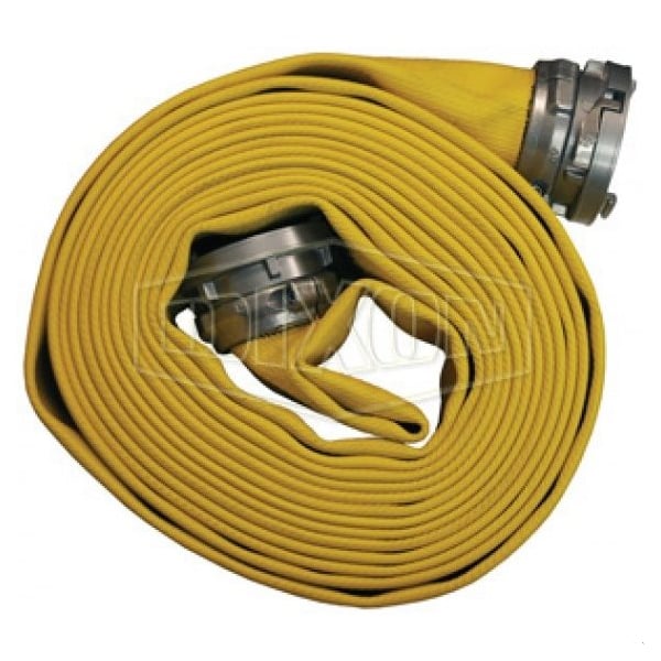 Dixon Heavy Duty Fire Hose, 4 in, 50 ft L, 200 psi Working, Nitrile, Domestic - H440Y50SZ