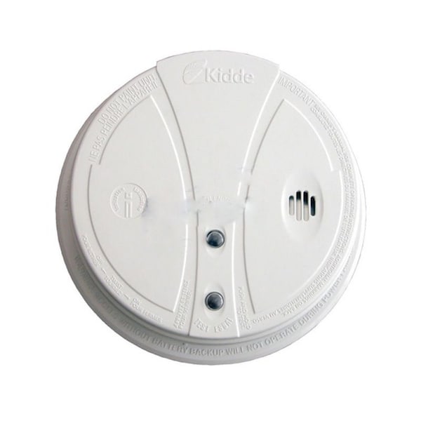 American Imaginations Round White Smoke Alarm with Battery Back-Up Plastic - AI-36956