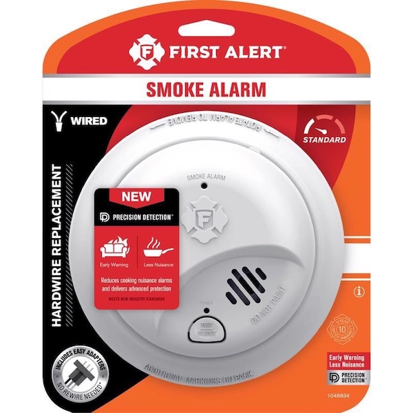 First Alert First Alert Hard-Wired w/Battery Back-up Ionization Smoke Detector 1 pk - 1046834