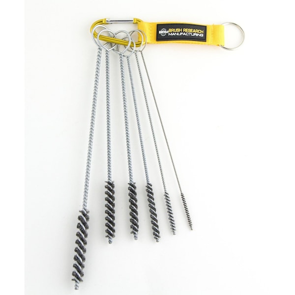 Brush Research Manufacturing 84SKITA, 6 Piece Brush Kit, Sizes Include Diameters .125" - .437", Stainless Steel - 84SKITA