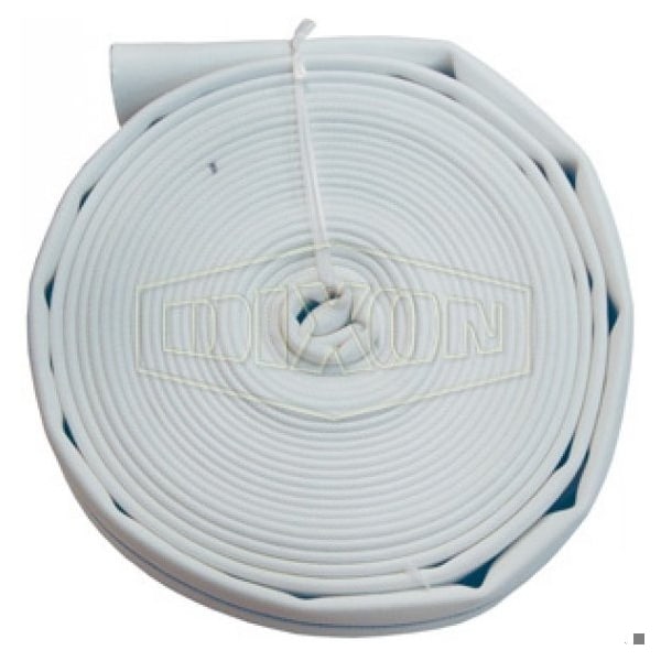Dixon Single Jacket Fire Hose, 1-1/2 in, 50 ft L, 225 psi Working, Polyester, Domestic - A515-50UC