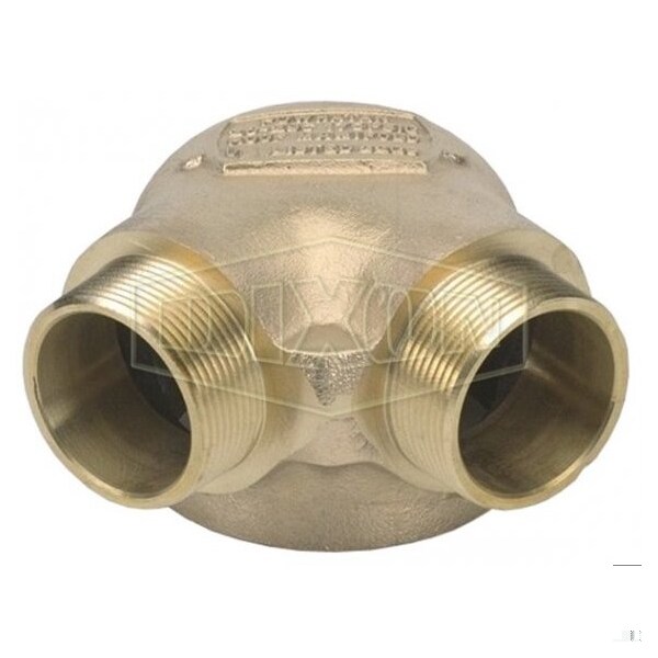 Dixon 2-Way 90Deg Outlet, 4 x 2-1/2 in, Male NST, Brass, Domestic - 90FRC4025