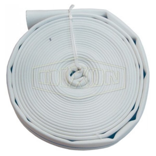 Dixon Single Jacket Uncoupled Fire Hose, 1 in, 50 ft L, 225 psi Working, Domestic - A510-50UC