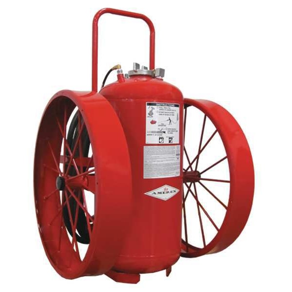 Amerex Wheeled Fire Extinguisher, 300 lb Capacity, Class ABC , UL Rating40A:320B:C , Monoammonium Phosphate - 491
