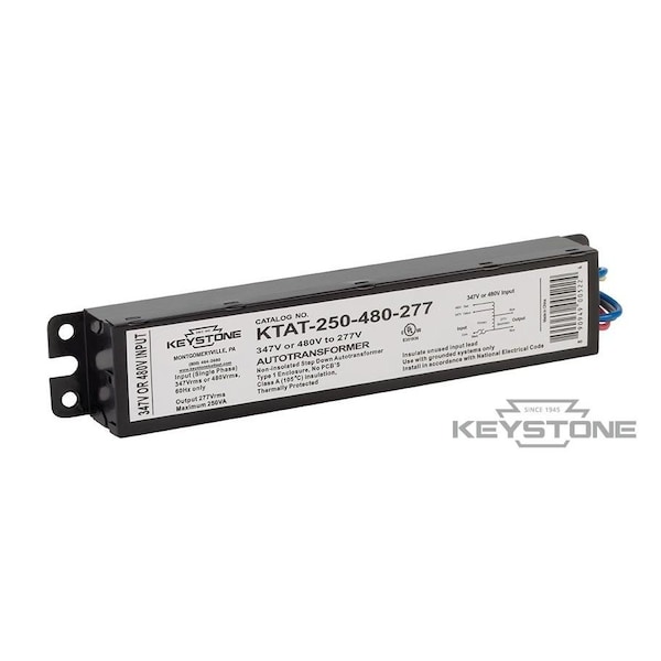 Keystone 250W Max Wattage Transformer, KTAT-250-480-277 - KTAT-250-480-277 /A