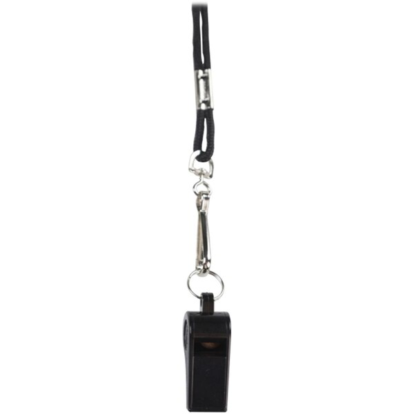 Champion Sports Whistle with Lanyard Combo, Black - CSIBP601