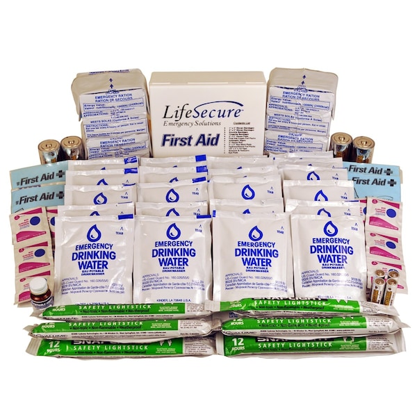 Lifesecure 10-Person Evacuation & Shelter-In-Place Kit Replacement Pack - 101009