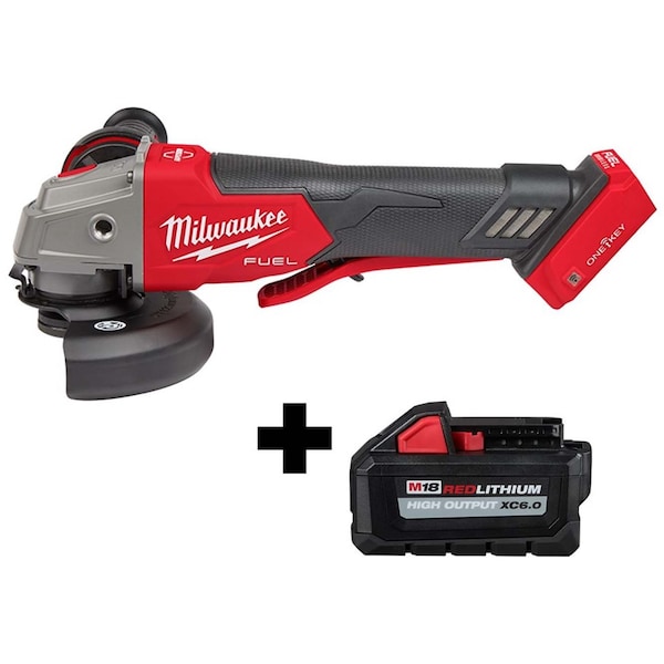 Milwaukee Tool M18Fuel 4.5/5 BrkngGrndr w/, HO 6.0 Battery - 2882-20, 48-11-1865
