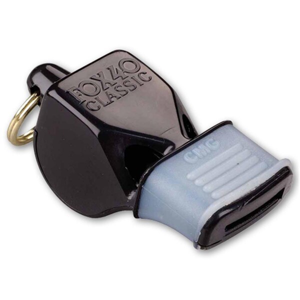 Power House Coaches Aids Whistles - Fox 40 Black with Mouth Grip - PO38168