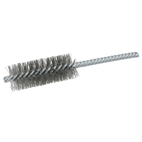 Weiler 1" Power Tube Brush, .006" Wire Fill, 2-1/2" Brush Length - 21124
