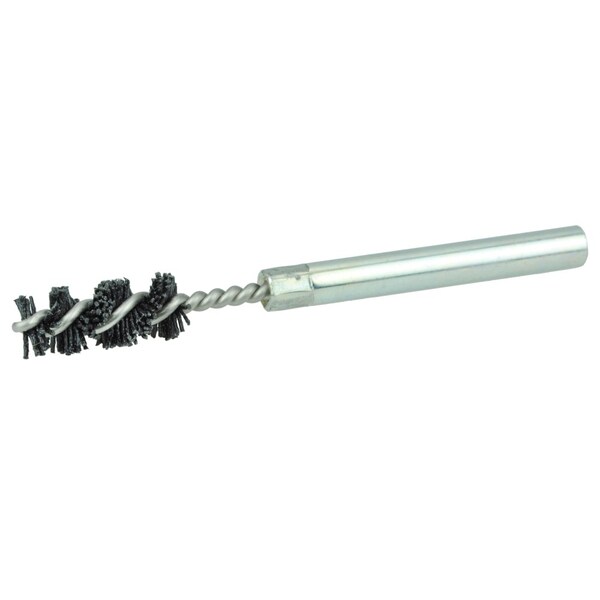 Weiler Burr-Rx 10MM-Dia Brush, .026/120CG Crimped Fill, 1" Brush Len, 3-1/2" - 22606