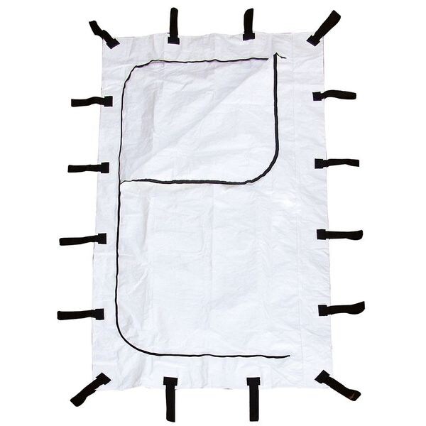 Classic Plastics Body Bag, 98" L x 54" W, White, PK2 - JUMBO