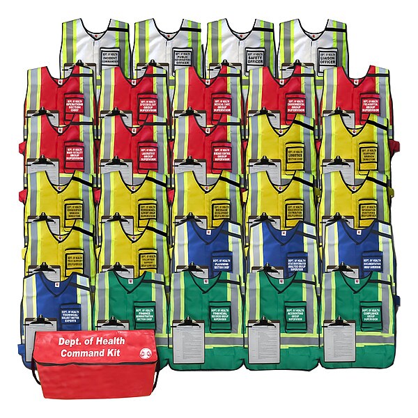 Disaster Management Systems Department of Health Vest Kit, 29Vests - DMS 05585