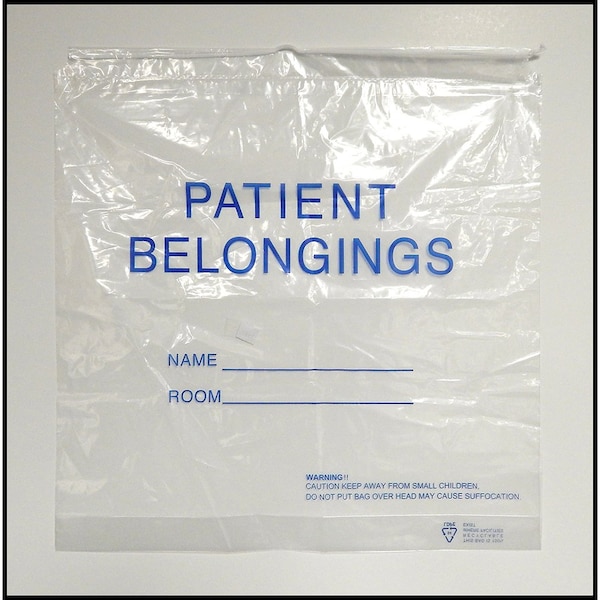 Medegen Medical Products Patient Belonging Bag, 20x20x3", PK250 - 3537