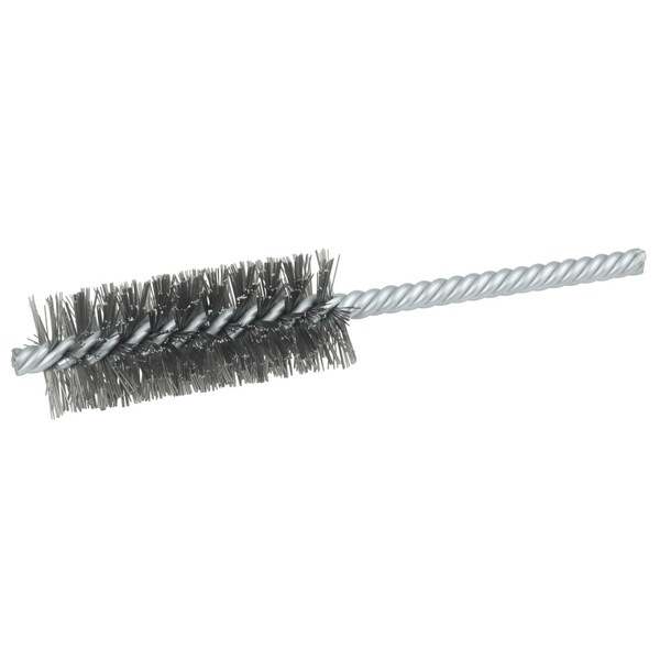 Weiler 1" Power Tube Brush, .006" Steel Wire Fill, 2-1/2" Brush Length - 21114
