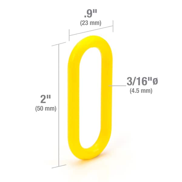 Steelman 100-Foot Yellow Plastic Safety Chain - 302230