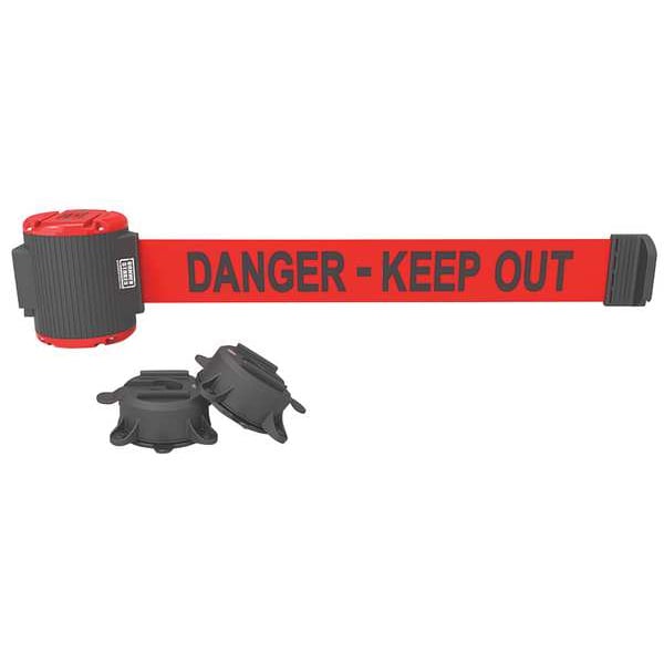 Banner Stakes Magnetic Belt Barrier, Danger Keep Out, Rd - MH5009