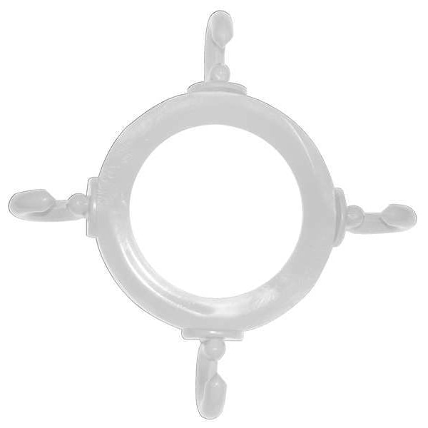 Mr. Chain Cone Chain Connector for Plastic Chain Barrier, White, 6 39/50 in Length, Gloss - 97401-6