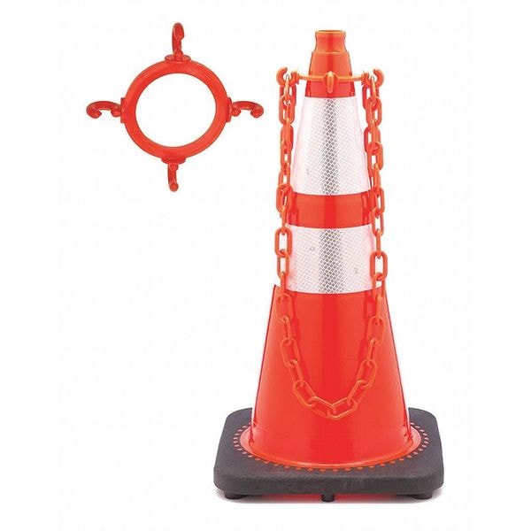Mr. Chain Cone Chain Connector for Plastic Chain Barrier, Orange, 6 39/50 in Length, Gloss - 97413-6