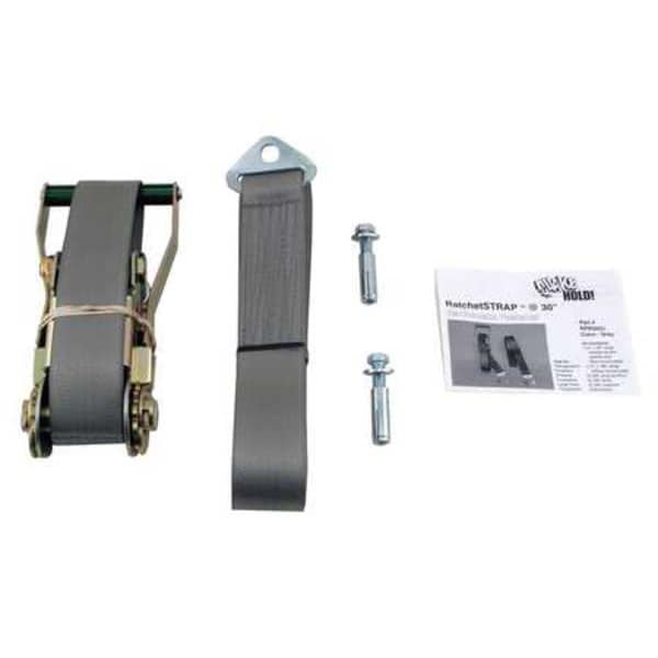 Quakehold! Ratchet Strap, 30 In, Gray - RF.R30.G.1