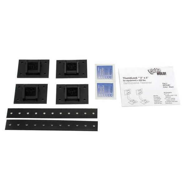 Quakehold! Equipment Fastener, 200 Lbs, Black - RD.T6.4B.1